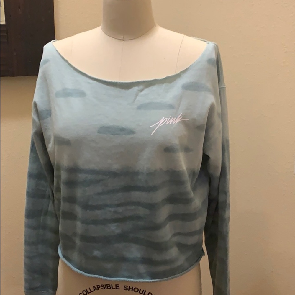 COPY - Pink tie dye cropped sweatshirt